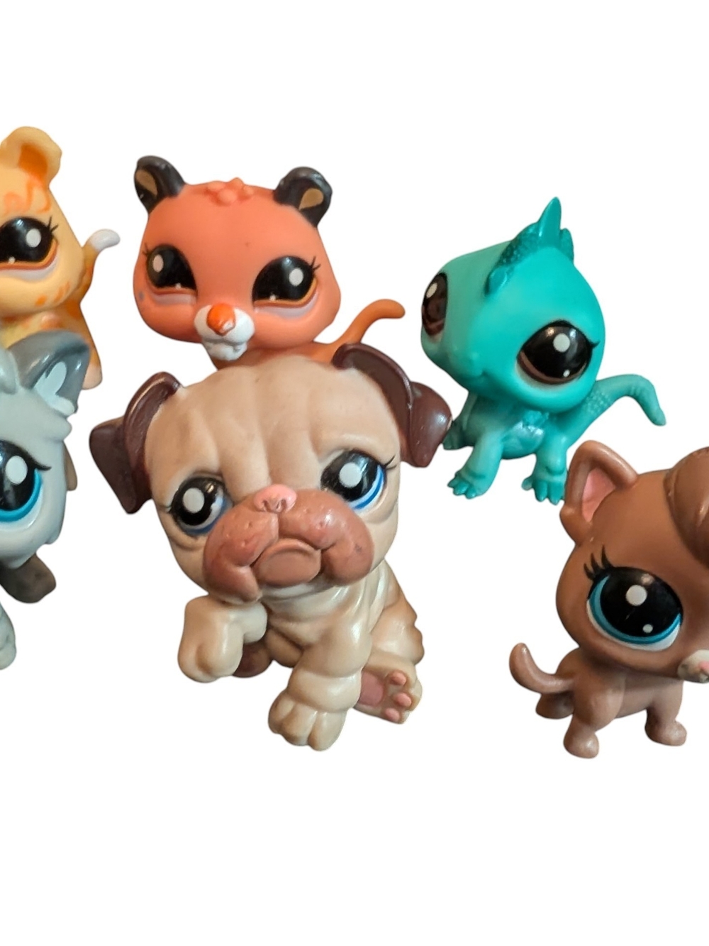 Littlest Pet Shop Lot 10 Figures LPS G7 Wolf Bulldog 1765 Fairy Armadillo 1007 - Picture 3 of 8